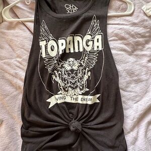 Free People Charcoal Tee